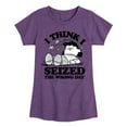 thumbnail image 1 of Peanuts - Lucy I Seized The Wrong Day - Toddler & Youth Girls Short Sleeve Graphic T-Shirt, 1 of 6