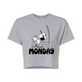 thumbnail image 1 of Peanuts - Lucy Monday - Juniors Cropped Cotton Blend T-Shirt, 1 of 6