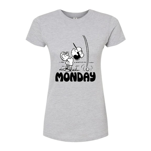 Peanuts - Lucy Monday - Juniors Fitted Graphic T-Shirt