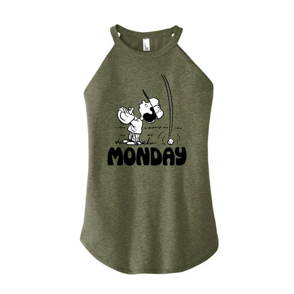 Peanuts - Lucy Monday - Juniors High Neck Tank Top