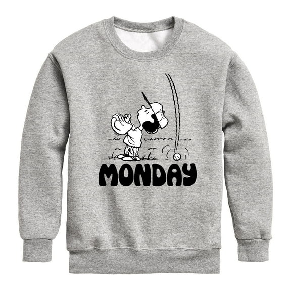 Peanuts - Lucy Monday - Toddler & Youth Crewneck Fleece Sweatshirt