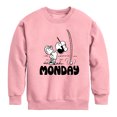 thumbnail image 1 of Peanuts - Lucy Monday - Toddler & Youth Crewneck Fleece Sweatshirt, 1 of 5