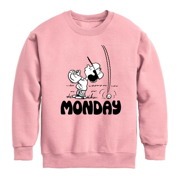 Peanuts - Lucy Monday - Toddler & Youth Crewneck Fleece Sweatshirt