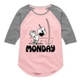 thumbnail image 1 of Peanuts - Lucy Monday - Toddler & Youth Girls Raglan Graphic T-Shirt, 1 of 5