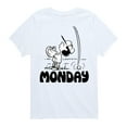 thumbnail image 1 of Peanuts - Lucy Monday - Toddler & Youth Short Sleeve Graphic T-Shirt, 1 of 6
