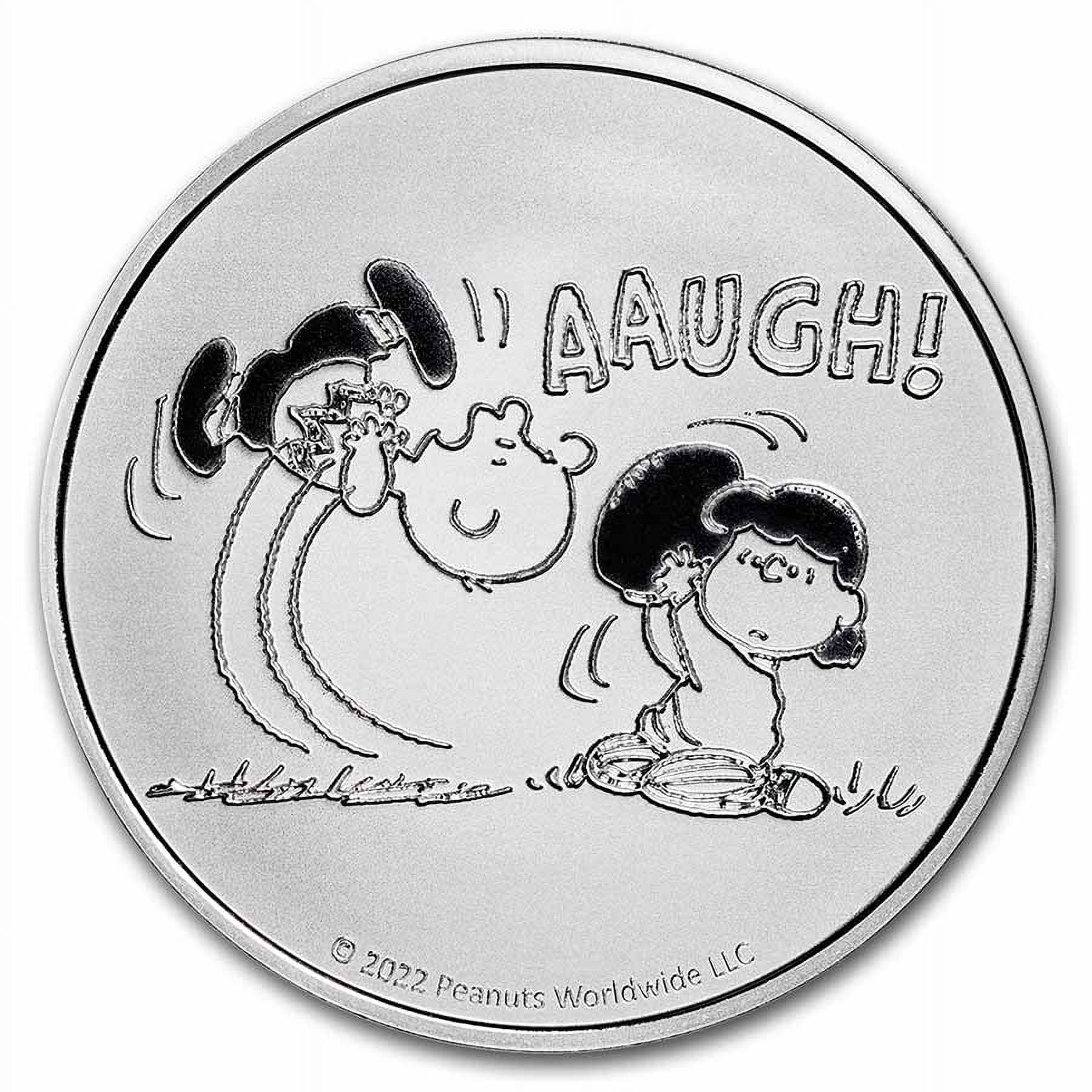 Peanuts® Lucy Pulls the Football 1 oz Silver Round