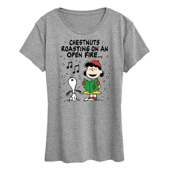 Peanuts - Lucy Snoopy Christmas Carol - Women's Short Sleeve Graphic T-Shirt
