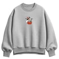 thumbnail image 1 of Peanuts - Lucy & Snoopy Halloween Apple - Women's Oversized Fleece Crew Sweatshirt, 1 of 3