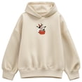 thumbnail image 1 of Peanuts - Lucy & Snoopy Halloween Apple - Women's Oversized Fleece Hoodie Sweatshirt, 1 of 4