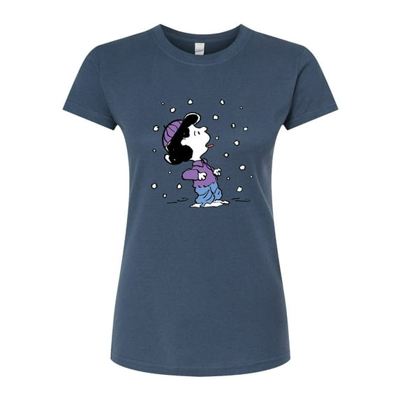 Peanuts - Lucy Snow - Juniors Fitted Graphic T-Shirt