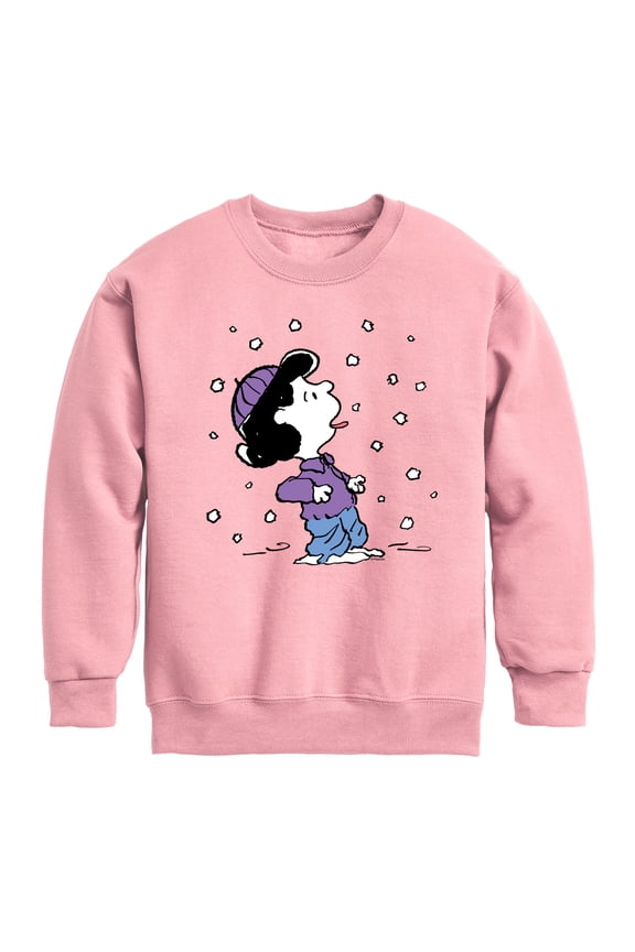 - Lucy Snow Graphic Long Sleeve Fleece Sweatshirt