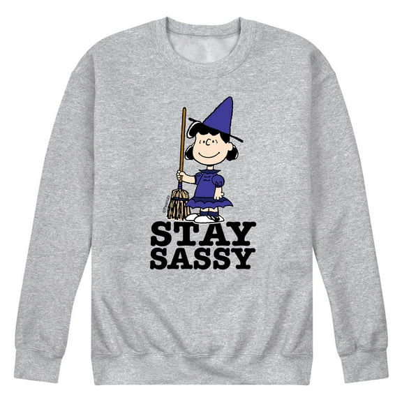 Peanuts - Lucy Stay Sassy - Men's Crew Neck Fleece Pullover