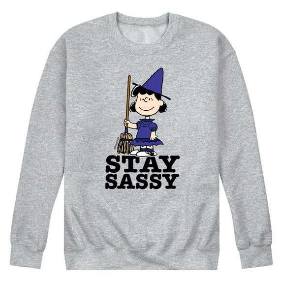 Peanuts - Lucy Stay Sassy - Men's Crew Neck Fleece Pullover