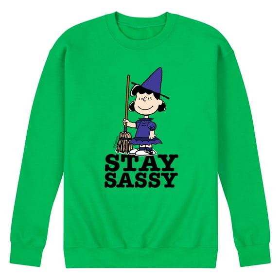 Peanuts - Lucy Stay Sassy - Men's Crew Neck Fleece Pullover