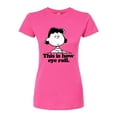 thumbnail image 1 of Peanuts - Lucy This Is How Eye Roll - Juniors Fitted Graphic T-Shirt, 1 of 6