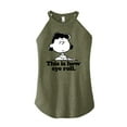 thumbnail image 1 of Peanuts - Lucy This Is How Eye Roll - Juniors High Neck Tank Top, 1 of 6