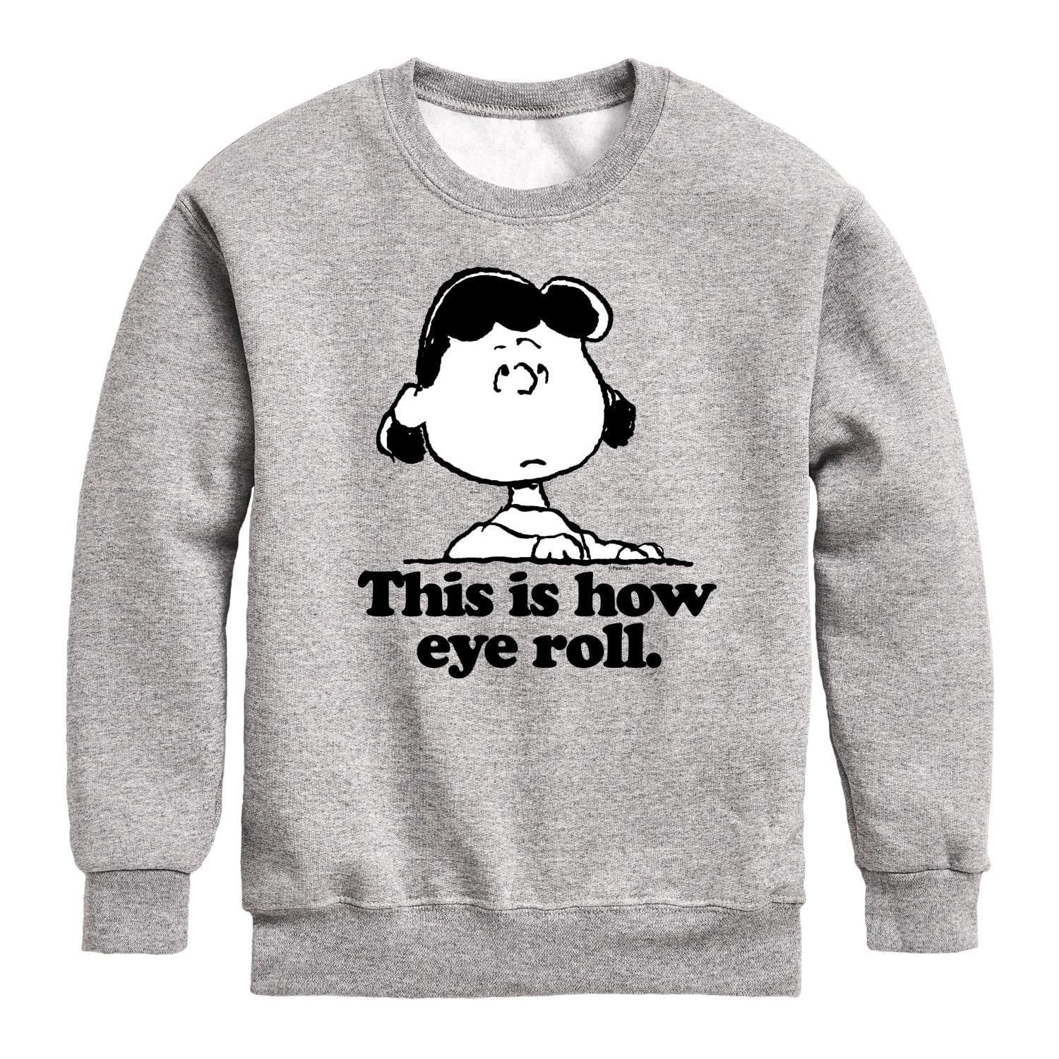 Peanuts Lucy This Is How Eye Roll Toddler & Youth Crewneck Fleece
