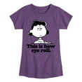 thumbnail image 1 of Peanuts - Lucy This Is How Eye Roll - Toddler & Youth Girls Short Sleeve Graphic T-Shirt, 1 of 6