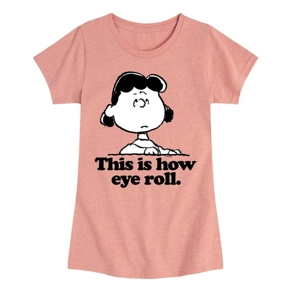 Peanuts - Lucy This Is How Eye Roll - Toddler & Youth Girls Short Sleeve Graphic T-Shirt