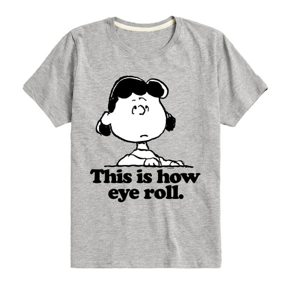 Peanuts - Lucy This Is How Eye Roll - Toddler & Youth Short Sleeve Graphic T-Shirt