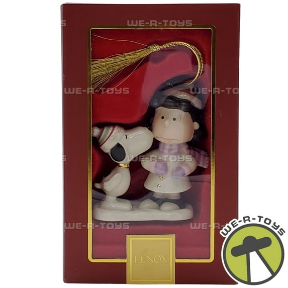 Peanuts Lucy's Christmas Smooch Holiday Porcelain Ornament Lenox NEW