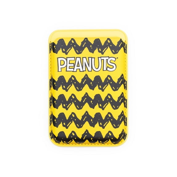 CultureFly Magnetic MagSafe Wallet Peanuts Charlie Brown Shirt Pattern