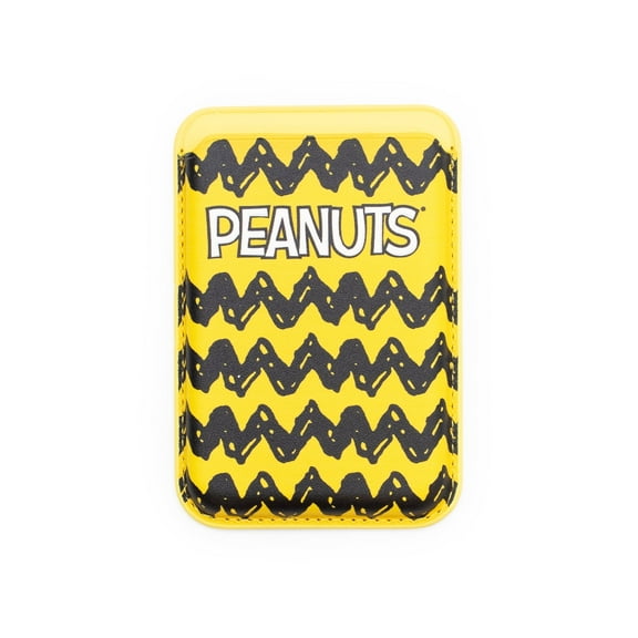 CultureFly Magnetic MagSafe Wallet Peanuts Charlie Brown Shirt Pattern