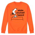 thumbnail image 1 of Peanuts - Make Yourself Heard - Men's Crew Neck Fleece Pullover, 1 of 7