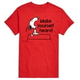 thumbnail image 1 of Peanuts - Make Yourself Heard - Men's Short Sleeve Graphic T-Shirt, 1 of 6