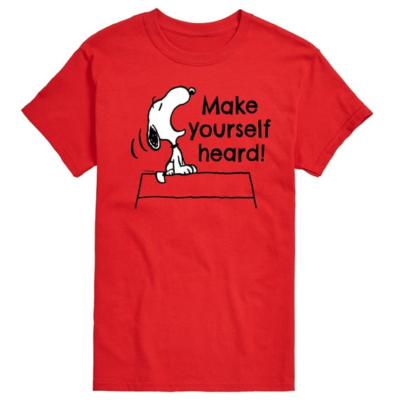 Peanuts - Make Yourself Heard - Men's Short Sleeve Graphic T-Shirt