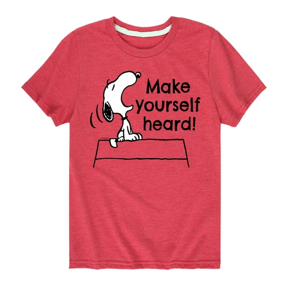Peanuts - Make Yourself Heard - Toddler & Youth Short Sleeve Graphic T-Shirt