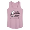 thumbnail image 1 of Peanuts - Make Yourself Heard - Women's Racerback Tank Top, 1 of 7