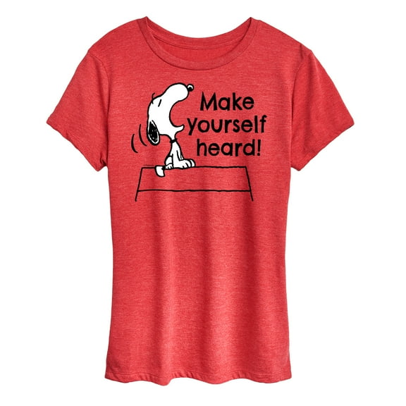 Peanuts - Make Yourself Heard - Women's Short Sleeve Graphic T-Shirt