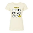 thumbnail image 1 of Peanuts - Many Faces Of Snoopy And Friends - Juniors Fitted Graphic T-Shirt, 1 of 5