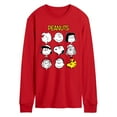 thumbnail image 1 of Peanuts - Many Faces Of Snoopy And Friends - Men's Long Sleeve Graphic T-Shirt, 1 of 4
