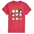 thumbnail image 1 of Peanuts - Many Faces Of Peanuts - Men's Short Sleeve Graphic T-Shirt, 1 of 5