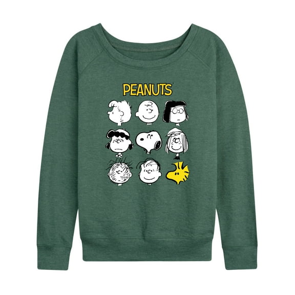 Peanuts - Many Faces Of Snoopy And Friends - Women's French Terry Long Sleeve T-Shirt