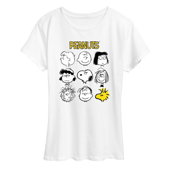 Peanuts - Many Faces Of Peanuts - Women's Short Sleeve Graphic T-Shirt