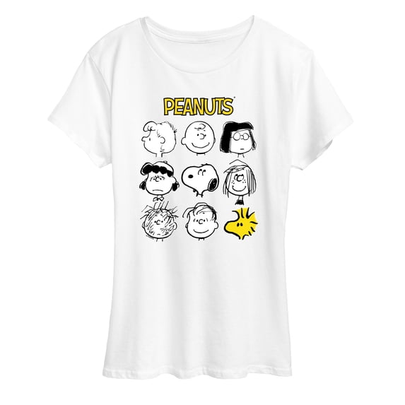 Peanuts - Many Faces Of Peanuts - Women's Short Sleeve Graphic T-Shirt