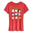 thumbnail image 1 of Peanuts - Many Faces Of Peanuts - Women's Short Sleeve Graphic T-Shirt, 1 of 5