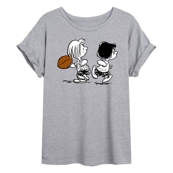 Peanuts - Marcie Patty Football - Juniors Ideal Flowy Muscle T-Shirt