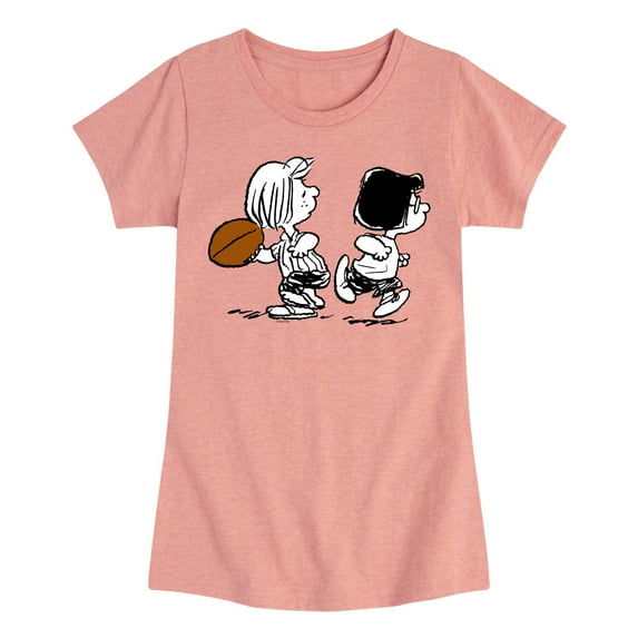 Peanuts - Marcie Patty Football - Toddler & Youth Girls Short Sleeve Graphic T-Shirt