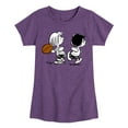 thumbnail image 1 of Peanuts - Marcie Patty Football - Toddler & Youth Girls Short Sleeve Graphic T-Shirt, 1 of 6