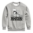 thumbnail image 1 of Peanuts - Marcie & Peppermint Patty - Waiting for Summer Dazed - Toddler & Youth Crewneck Fleece Sweatshirt, 1 of 6