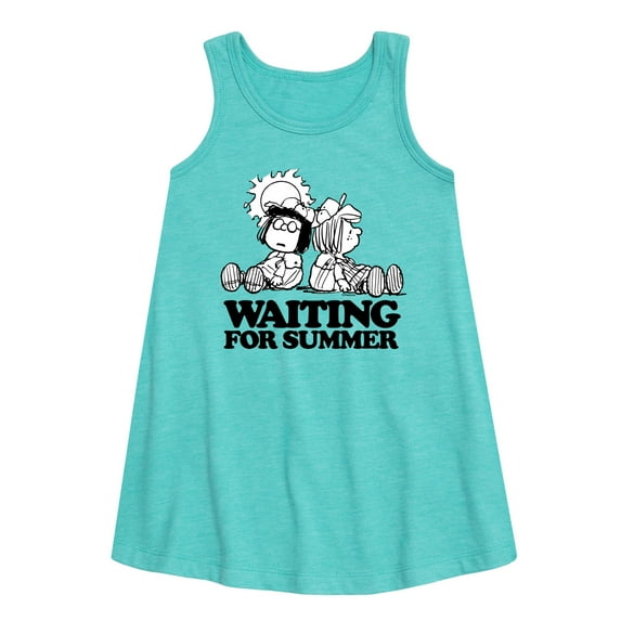 Peanuts - Marcie & Peppermint Patty - Waiting for Summer Dazed - Toddler & Youth Girls A-line Dress