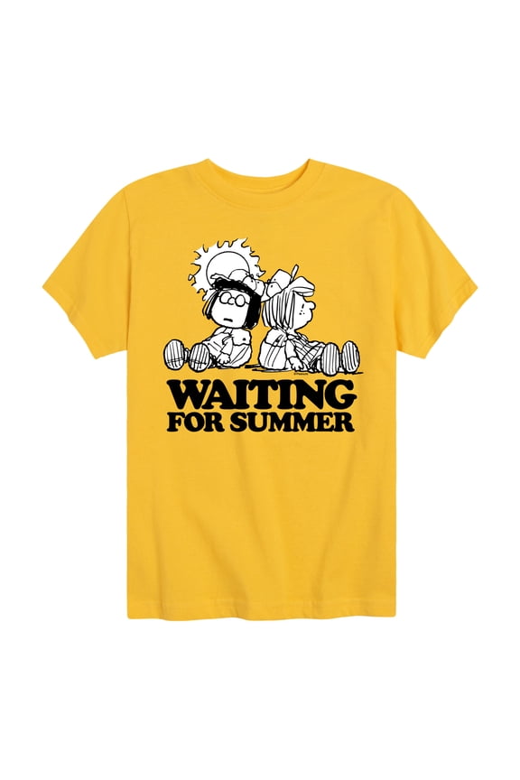 - Marcie & Peppermint Patty - Waiting for Summer Dazed - Toddler & Youth Short Sleeve Graphic T-Shirt