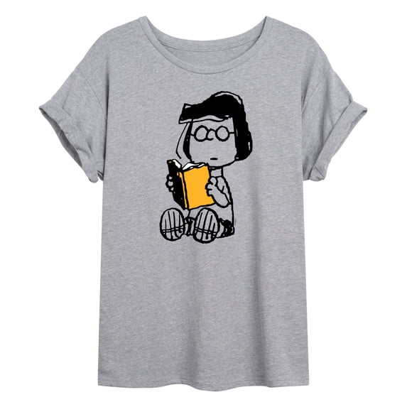 Peanuts - Marcie Reading - Juniors Oversized Graphic T-Shirt