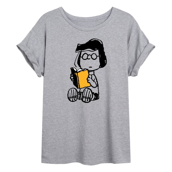 Peanuts - Marcie Reading - Juniors Oversized Graphic T-Shirt