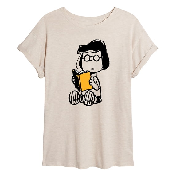 Peanuts - Marcie Reading - Juniors Oversized Graphic T-Shirt