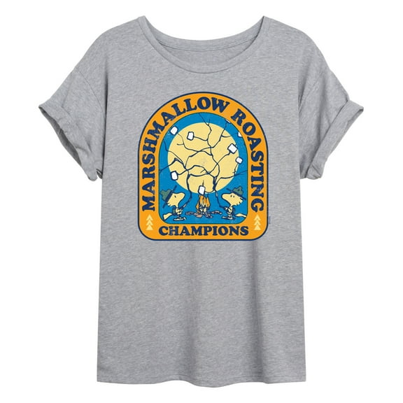 Peanuts - Marshmallow Roasting - Juniors Ideal Flowy Muscle T-Shirt